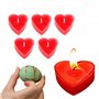 Lot de 5 bougies de massage rouges en forme de cœur à basse température pour amoureux