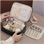 Trousse de Maquillage Femme Grande Capacité – Sac Cosmétique Portable – Vanity de Makeup de Voyage avec Compartiments et poignée