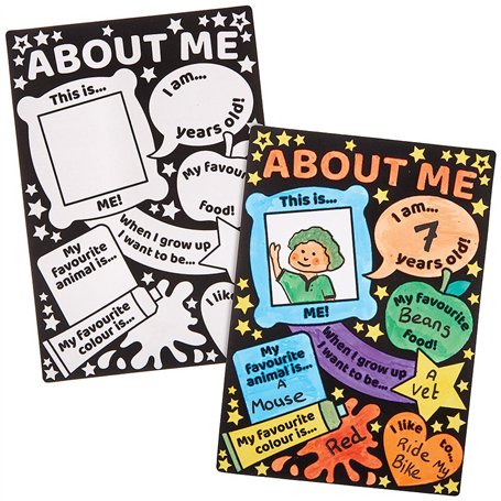 Baker Ross FN116 About Me Poster Class Pack - Pack de 10