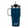 Verre avec Paille Regatta Thermo Insulated Mug Bleu foncé 600 ml Acier inoxydable