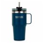 Verre avec Paille Regatta Thermo Insulated Mug Bleu foncé 600 ml Acier inoxydable