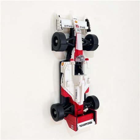 3Dudes & Dad Support mural compatible avec LEGO® Icons McLaren MP4/4 – Crochet de rangement conçu sur mesure pour l'ensemble 103