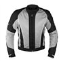 Eté Blouson Textile Touring Sport Moto Scooter Mesh Doublure Impermeable Gris M