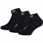Converse 3 Paires Chaussettes Quarter - Soutien Voûte Plantaire - Polyester - Unisexe (Noir