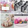 Winter Shore [Lot de 100] 5 cm Petite Boite Transparente Cadeau en Plastique - Boite Macarons Transparent Alimentaire - Boite Tr