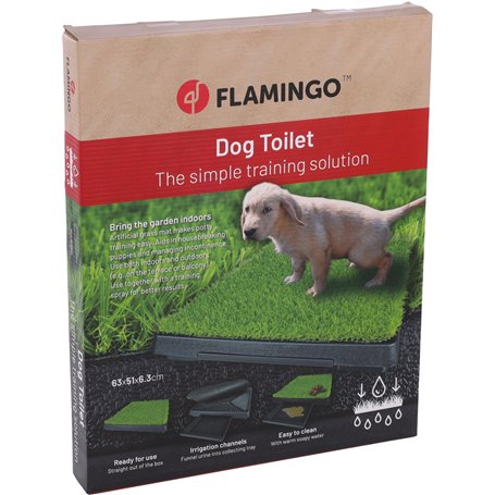 Flamingo Toilettes pour Animaux Pelou - 48x35x6 cm - Plateau Hygiénique Facile à Nettoyer - Idéal pour Chiens