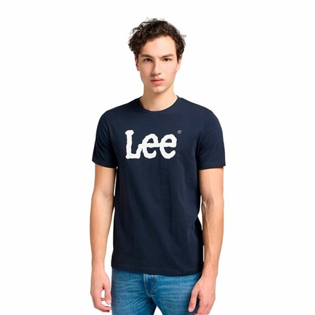 T-shirt à manches courtes homme Lee Wobbly Logo Tee Blue marine