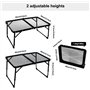 petite table pliante avec plateau en maille résistant à la cha