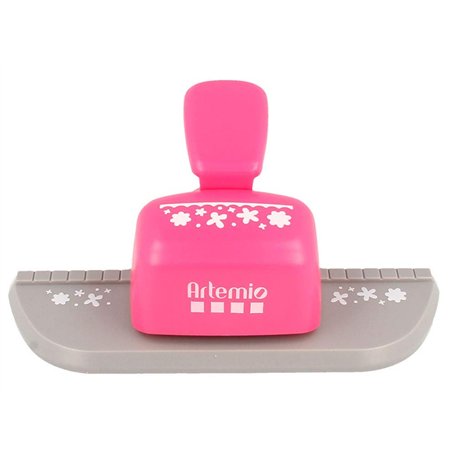 Artemio 10003024 Perforatrice Frise Fleurs Plastique Multicolore 13