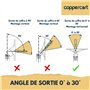 Sortie de Caisson 30° pour Volet Roulant – Longueur 175 mm – Articulation 6 Pans 7 mm – Déport Manivelle 43 mm – Finition Blanch
