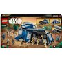 LEGO Star Wars 75435 The Clone Wars Le MTT des Séparatistes de la Bataille de Felucia - Jouet Interactif avec Speeder, 2 Minifig