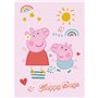 BrandMac Peppa Pig Happy Days Couverture polaire polyester 100 x 140 cm