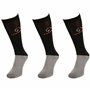 Comodo 3 Paires Chaussettes d'Équitation | Femmes/Hommes | Mi-Bas | Fonctionnelles | Sport Hippique | Cavalier | Motif | SPJM