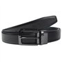Pierre Cardin Ceinture pour homme 100% cuir naturel Boucle classique Minimaliste Elégant Stylé Couleur Double Noir Taille 125