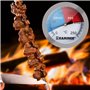 1881 Thermomètre de barbecue analogique bimétallique en acier inoxydable jusqu'à 300 °C