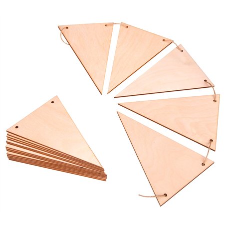 ProArts Lot de 20 guirlandes de fanions – Guirlande d'anniversaire 15 x 10 cm reliée à un cordon de 3 m – Guirlandes pour mariag