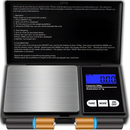 Retoo Balance de poche numérique 200 g / 0