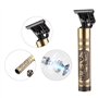 Retoo Tondeuse cheveux et barbe en acier doré avec jeu de douilles (1,5 2 3 4 mm) Tondeuse électrique pour homme, rechargeable p