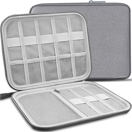 Retoo Sac Câble Multifonctionnel Sac de Voyage Universel Électronique Cable Management Cubes 2 Couche pour Tablette Disque Dur E