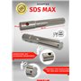 WERHE Adaptateur de tarière professionnelle pour marteau perforateur SDS Max Foret pour pieux Foreuse sans fil Avec boulon à ail