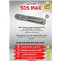 WERHE Adaptateur de tarière professionnelle pour marteau perforateur SDS Max Foret pour pieux Foreuse sans fil Avec boulon à ail