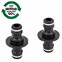 MIVOS Lot de 2 raccords de Tuyau pour Le raccordement de tuyaux d'eau avec raccords Rapides montés – Raccord de Tuyau pour rallo
