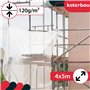 KOTARBAU® Bâche transparente avec œillets - 4 x 5 m - 120 g/m² - Universelle - Avec œillets - Transparent - Imperméable - Pour b