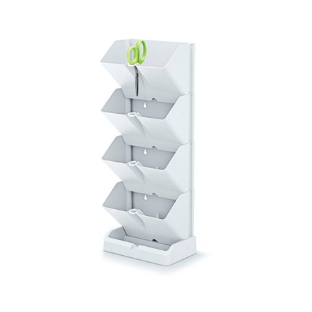 Prosperplast Mini Cascade jardinière verticale en plastique blanc 19
