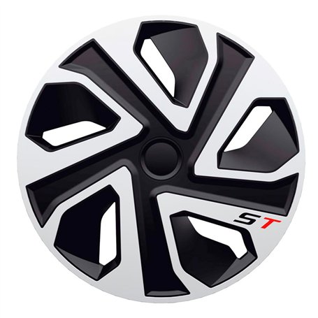 Jeu d'enjoliveurs J-Tec ST 18-inch argent/noir