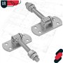 KOTARBAU Charnière de porte galvanisée Filetage M 16 mm avec trou oblong réglable avec plaque de fixation Charnière de portail a