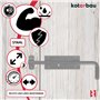 KOTARBAU Verrou de porte - Verrou de porte - Verrou de porte - Verrou de porte - Verrou de porte sectionnel - 320 mm