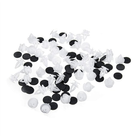 Viviance 50Pcs 8Mm Panneau De Porte Moulage Clip De Fixation De Voiture compatible avec BM-W E21 E30 E36 E46 E90 E91 E92 E93 E12