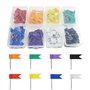 Lot de 50 épingles à drapeau, multicolores, pour tableau d'affichage, bulletin et cartes du monde, tableau d'affichage, drapeaux