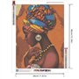 YSCOLOR Diamond Painting 5D Complet Diamant Peinture Rond Fantaisie Femmes Africaines Mosaïque Diamant Broderie Strass Portrait 