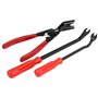 Nikou Pince de retrait de garniture de porte - 3 pièces Rivets Clips Pinces Fixation Remover Extracteur Pry Bar Tool Kit avec po