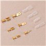 Kinstecks 600PCS 2.8mm 4.8mm 6.3mm Fil Connecteur Spade Mâle et Femelle Rapide Fil Splice Bornier à sertir avec Kit de manchon