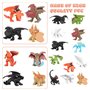 Mini Figurine Dragons, 12 pcs Dragons Animation Figurine Décoration Miniature Dragons Figures, Miniature Collectionner Dragon Or