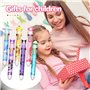 Trousse 2-in-1-Silicone - stylos à encre gel effaçables, Kawaii, Fermeture Eclair en Silicone, Pochette de Stylo, stylo gel effa