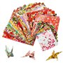 Origami Papier Kit - MOOKLIN ROAM 60 Feuilles de papier origami Papier Plié De Carrée simple-face 3 tailles pour travaux manuels