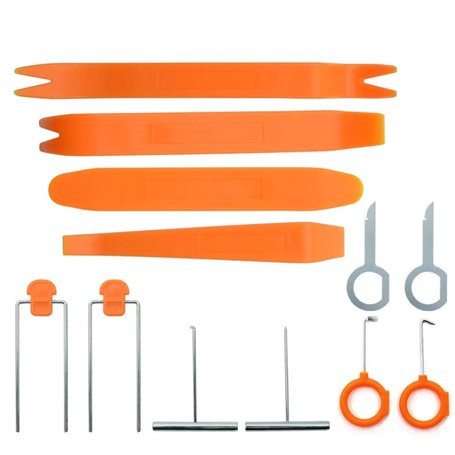 JZK 12x Outils Demontage Garniture en Plastique Ensemble d’Outils d’enlèvement de Panneau de Porte Automatique