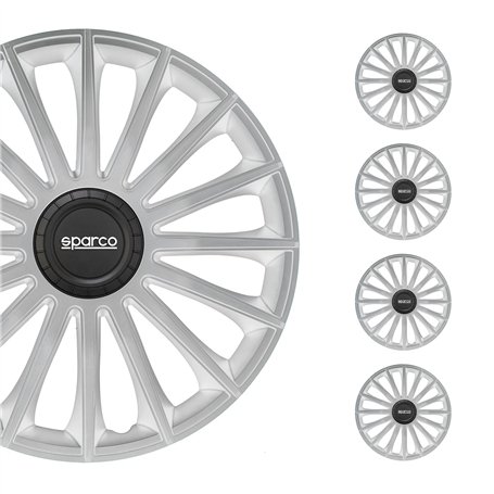 Sparco Enjoliveurs Treviso - 16-pouces - Argent - Set de 4 pièces