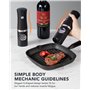 FORLIM Ensemble de moulin à poivre électrique avec base Rechargeable USB, moulin à sel en acier inoxydable avec grossièreté régl