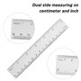 SourceTon Lot de 4 outils de mesure transparents, règle droite en plastique (30,5 cm et 15,2 cm) et rapporteur 180 degrés (10,2