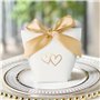 BETESSIN 25Pcs Boîtes Dragées Mariage Contenant Dragées Baptême Cadeau Invité avec Ruban pour Baby Shower Anniversaire Communion