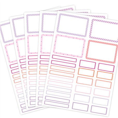 BETESSIN 130Pcs Étiquettes Autocollantes Scolaires Prénom en Rose pour Livres Crayons Stylos Marqueurs Fournitures Scolaires