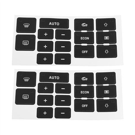 Be In Your Mind Lot de 2 autocollants de réparation de bouton de contrôle de climatisation compatibles avec Audi A6 C5 1997-2005