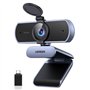 UGREEN Webcam 4K 30FPS Caméra USB A C PC Autofocus Deux Micro Antibruit Correction Lumière 360 Degrés Rotation Plug Play Windows