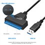 ENJOY-UNIQUE Câble adaptateur SATA 22 broches vers USB 3.0 pour disque dur 2,5" pour ordinateur portable HDD SSD 20 cm