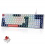Redragon K668 RGB Clavier de gaming mécanique filaire 105 + 4 touches