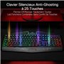 Redragon K503 AZERTY Clavier de Jeu Filiaire, Rétroéclairage LED RGB, Touches Multimédia, Clavier à Membrane Silencieux avec Rep